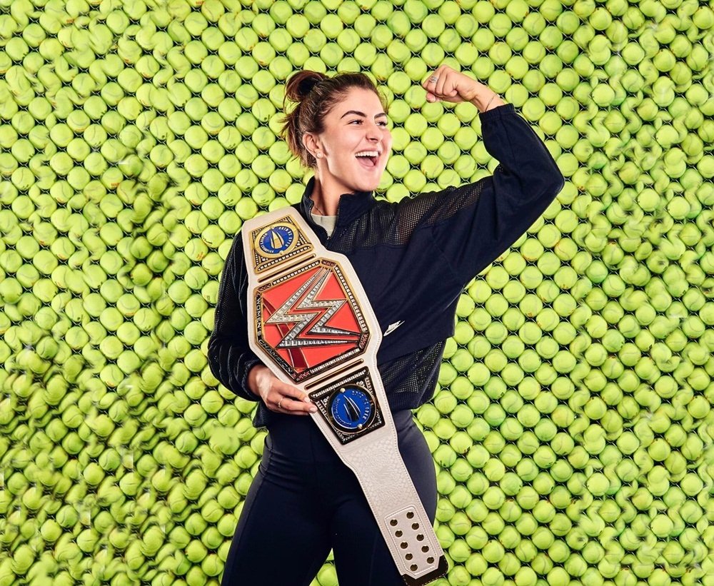 US Open champion Andreescu receives customised WWE belt