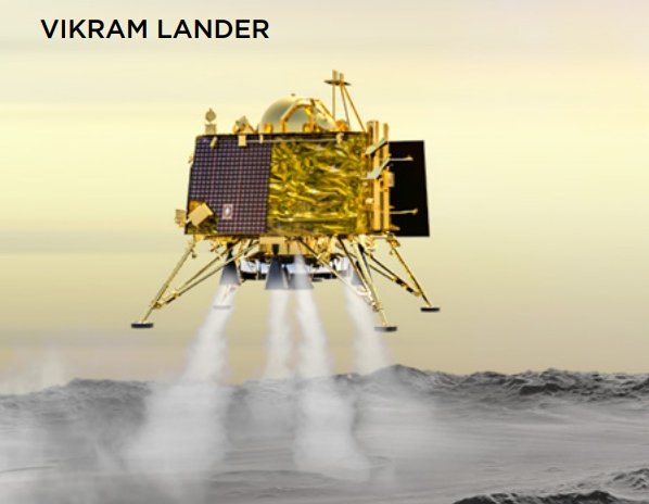 Did Vikram lose control and crash land on the moon?