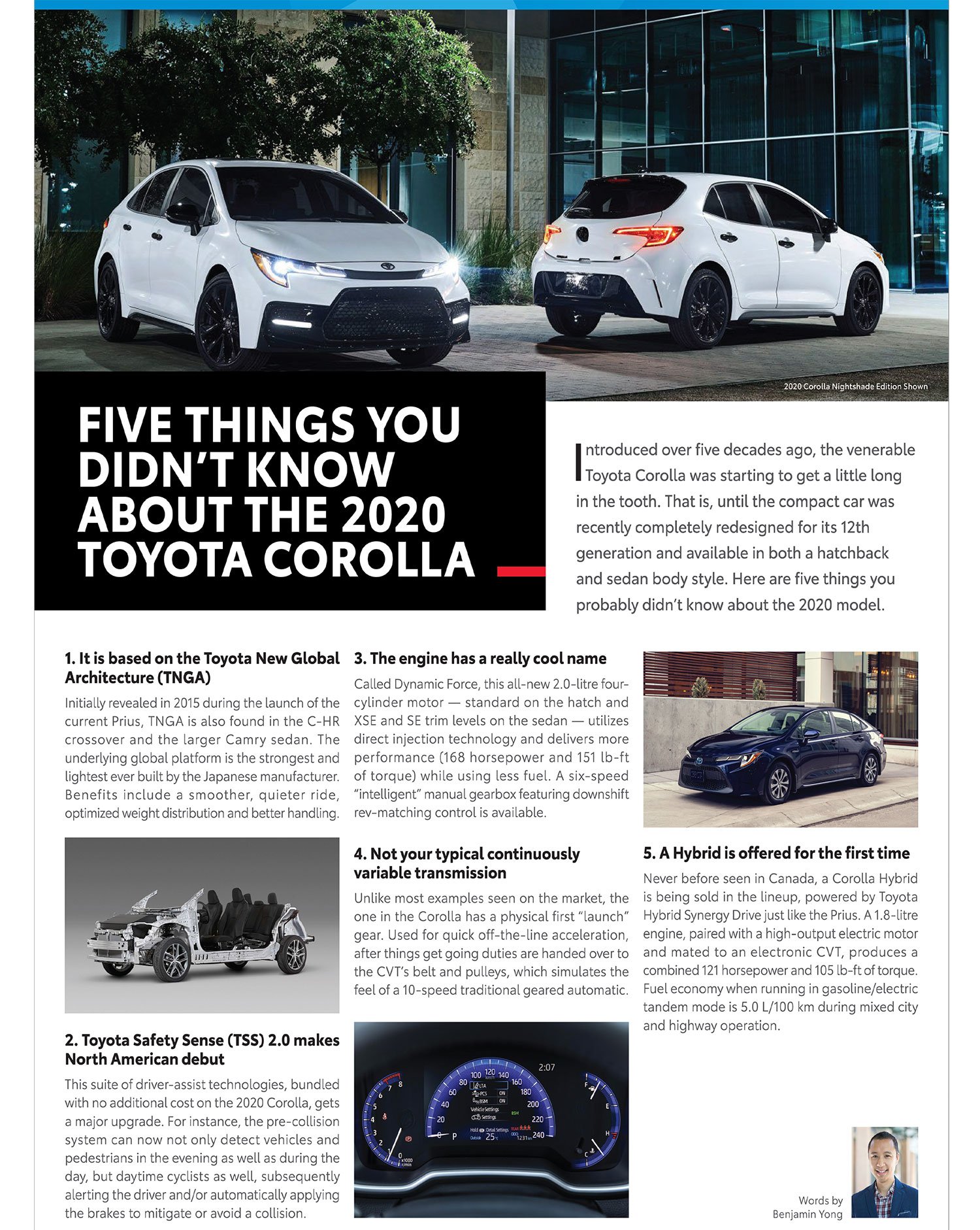 FIVE THINGS YOU DIDN'T KNOW ABOUT THE 2020 TOYOTA COROLLA
