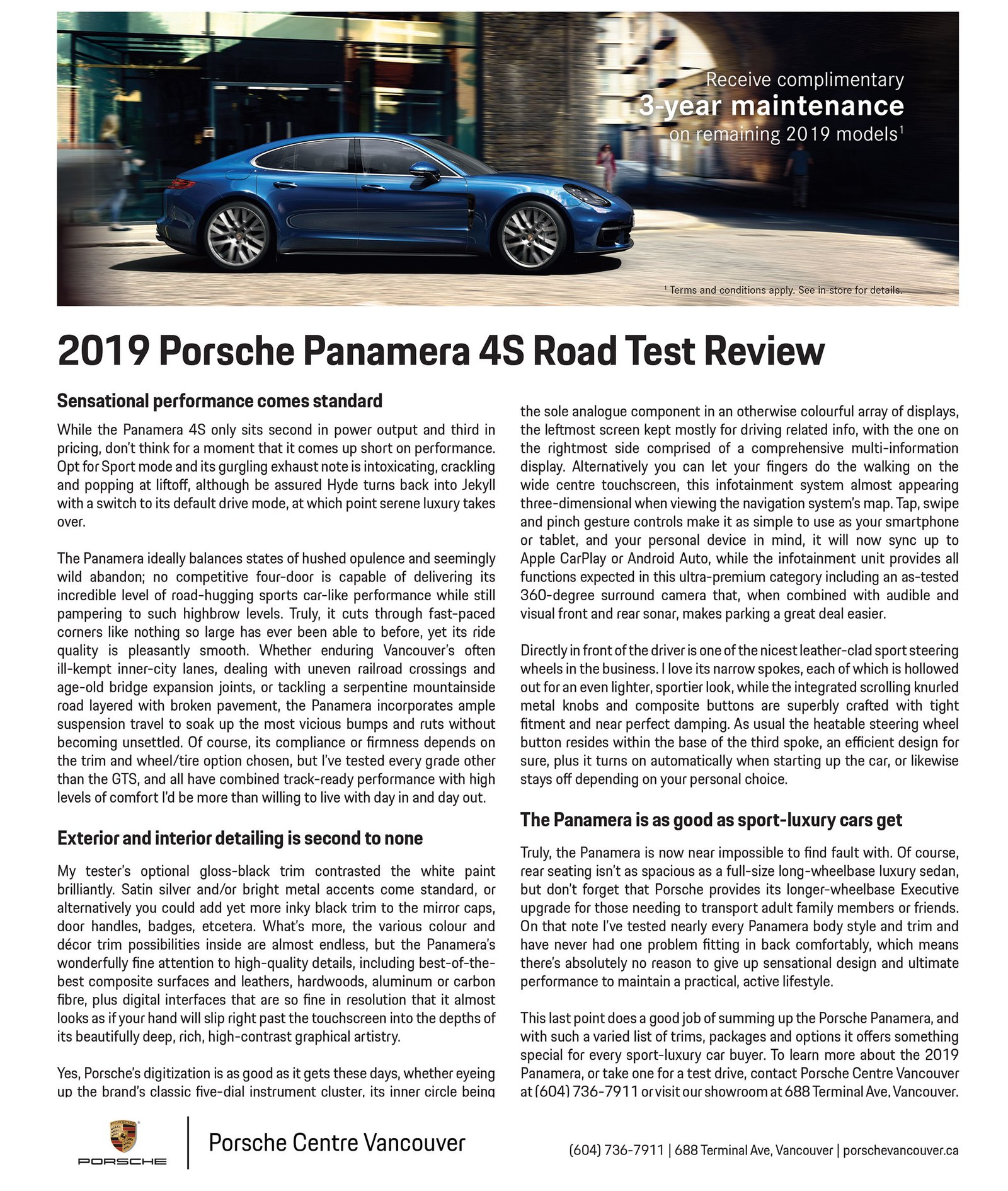 2019 Porsche Panamera 4S Road Test Review