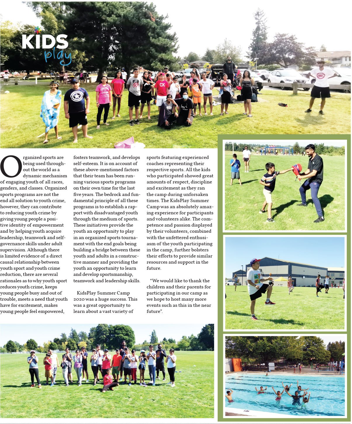 KidsPlay organises Summer Camp 2020