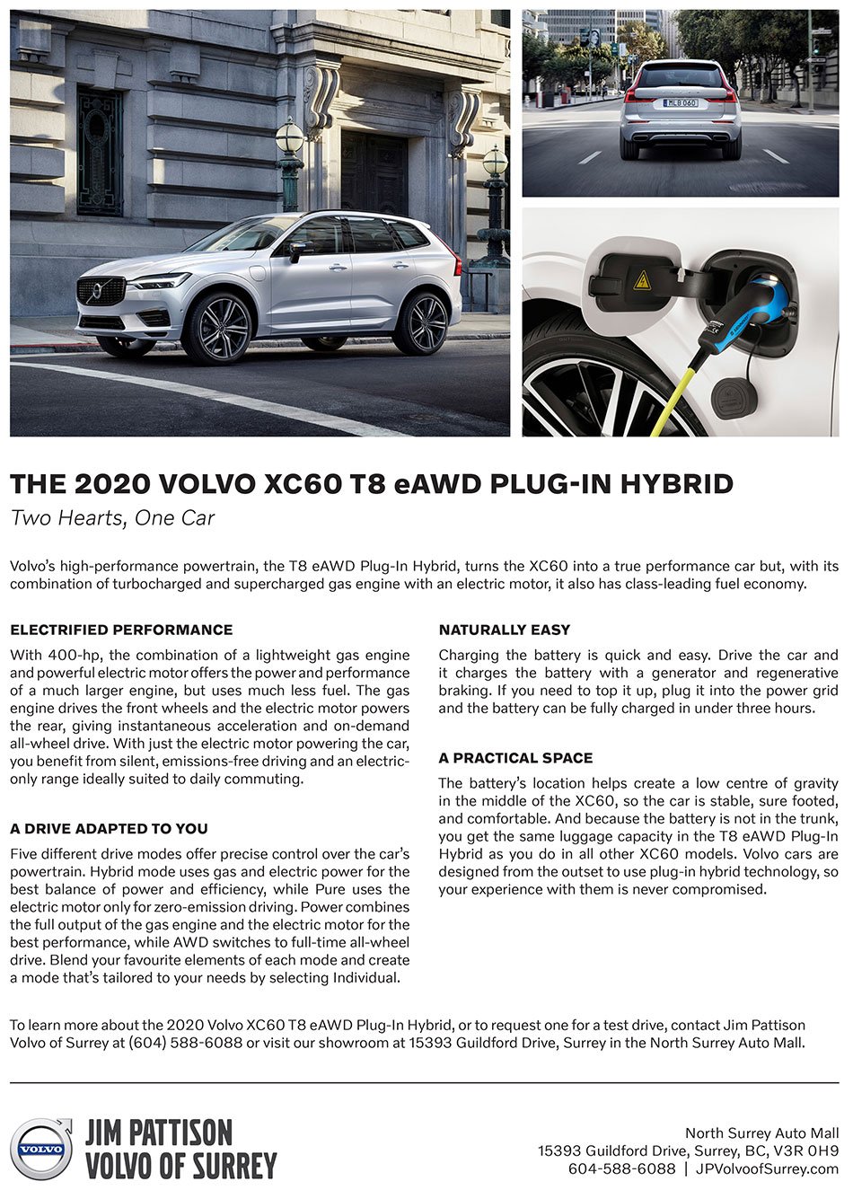 THE 2020 VOLVO XC60 T8 eAWD PLUG-IN HYBRID