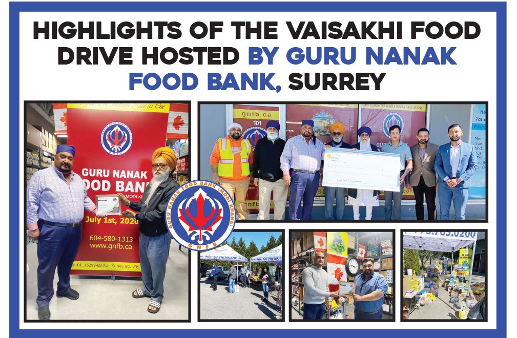 Highlights of the Vaisakhi Food Drive hosted by Guru Nanak Food Bank, Surrey
