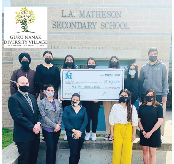 Students at L.A. Matheson raise $7,000 to support Guru Nanak Diversity Village