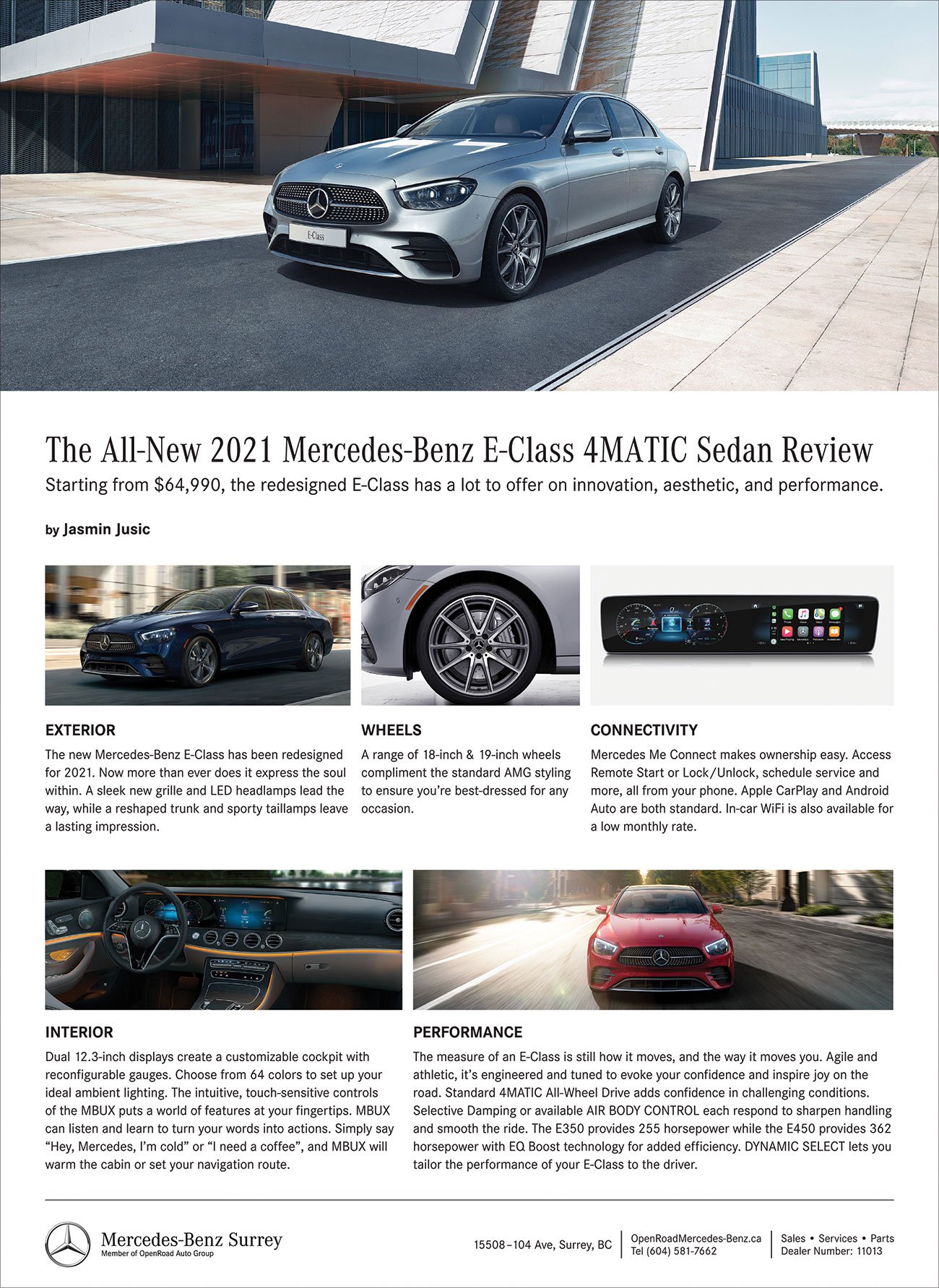 THE ALL-NEW 2021 MERCEDES-BENZ E-Class 4MATIC Sedan Review