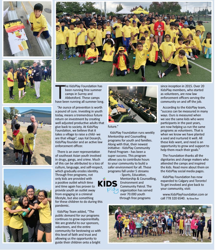 FREE KIDSPLAY SUMMER CAMPS BECOMES A SUPER SUCCESS WITH OVER 300 PARTICIPANTS AND VOLUNTEERS!
