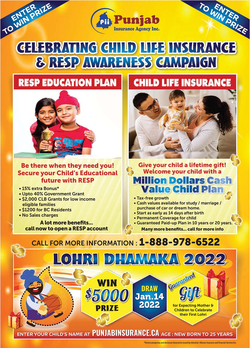 CELEBRATING CHILD LIFE INSURANCE & RESP AWARENESSS CAMPAIGN
