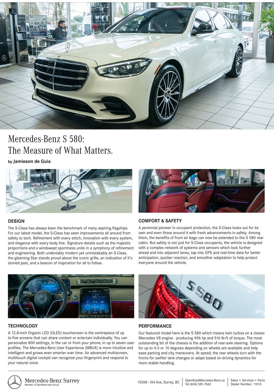 Mercedes-Benz S 580: The Measure of What Matters