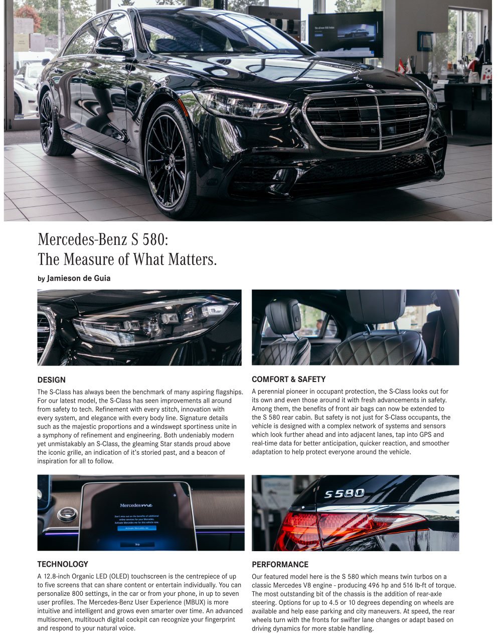 Mercedes-Benz S 580: The Measure of What Matters
