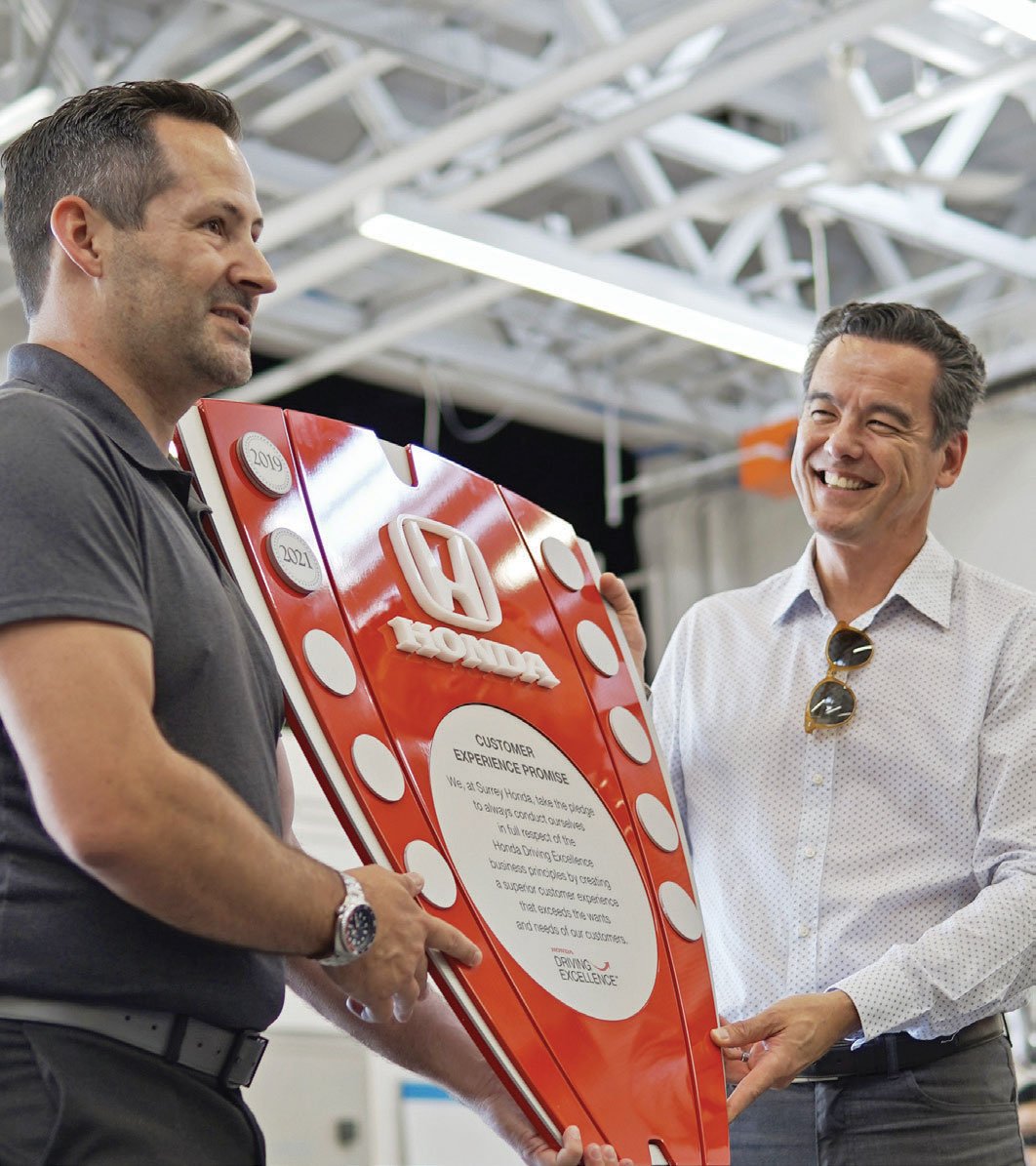 Surrey Honda wins the Honda Driving Excellence Award