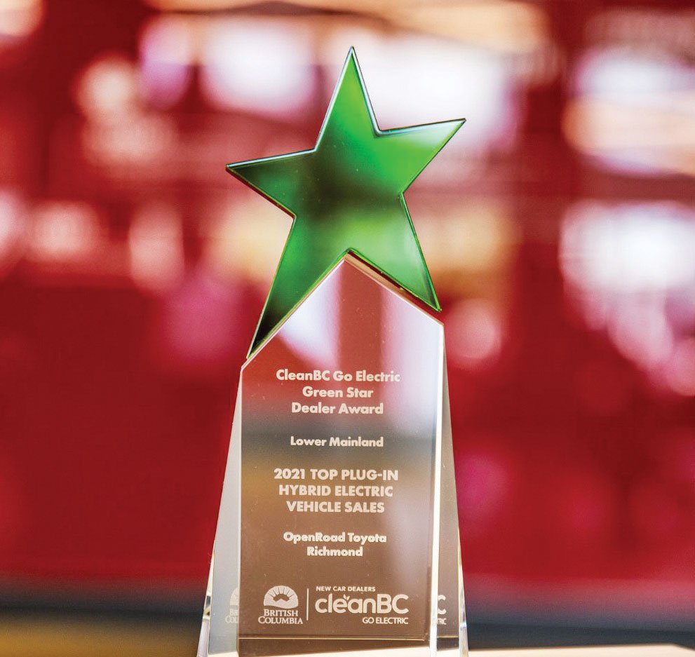 OpenRoad Toyota Richmond receives Green Star Dealer Award
