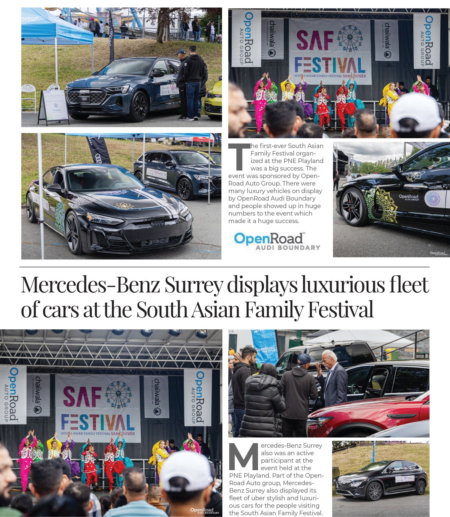 OpenRoad Auto Group sponsors South Asian Family Festival