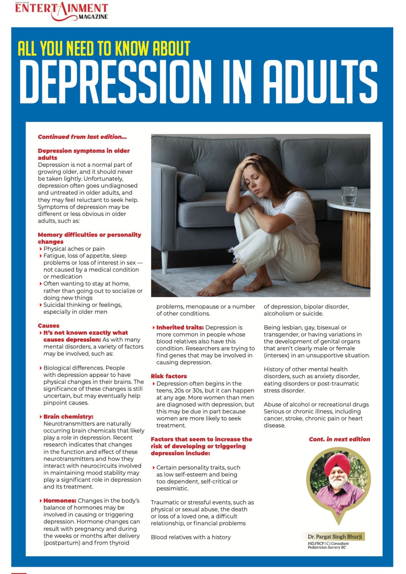 ALL YOU NEED TO KNOW ABOUT DEPRESSION IN ADULTS