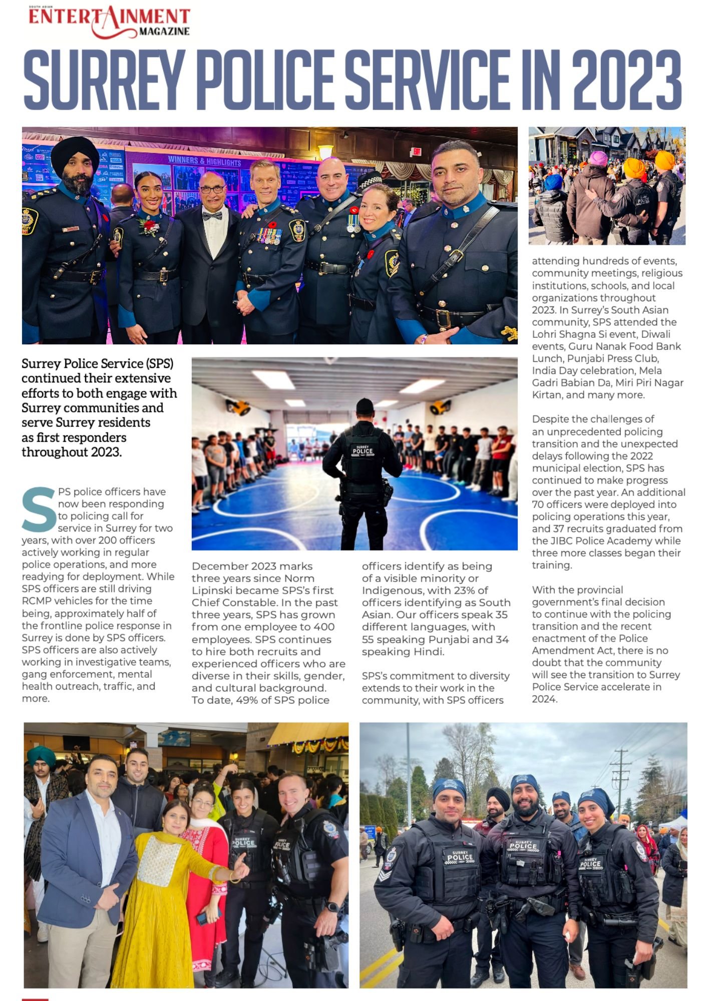 SURREY POLICE SERVICE IN 2023