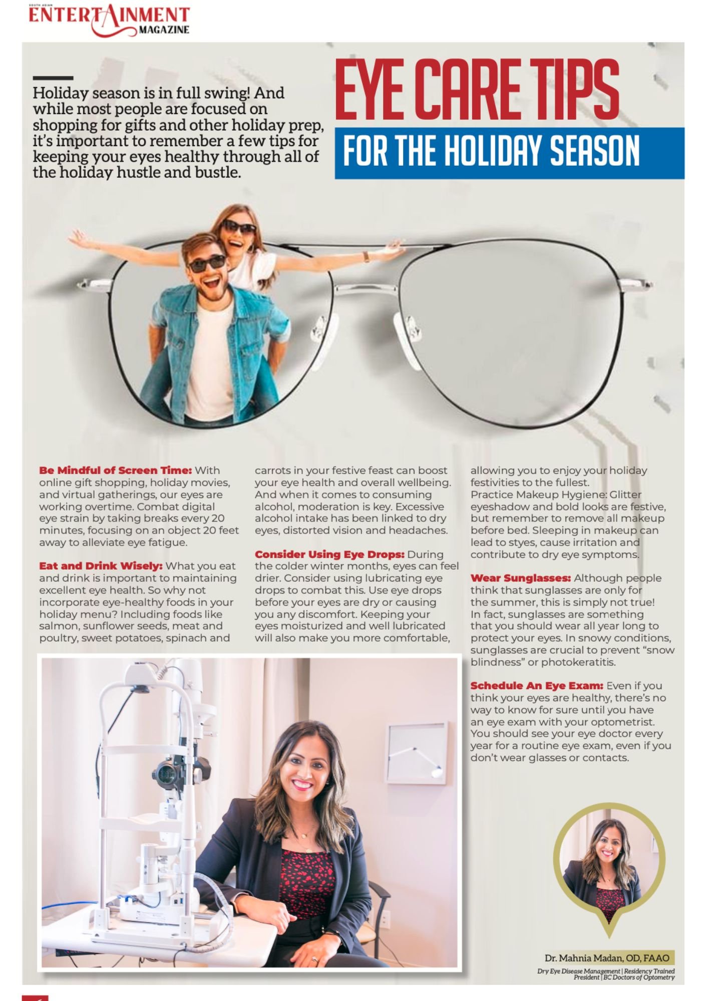 Eye care tips for the holiday season