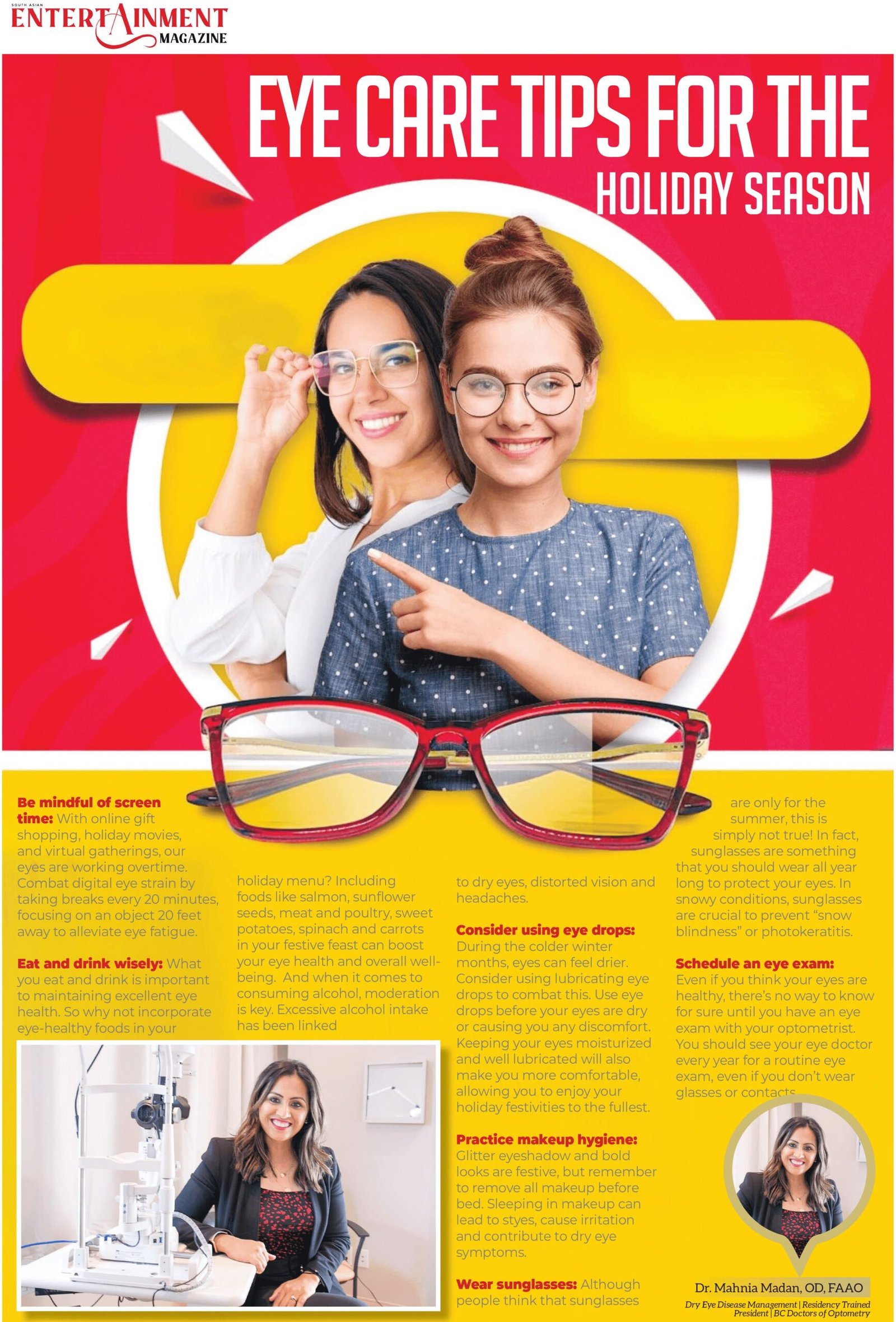 EYE CARE TIPS FOR THE HOLIDAY SEASON