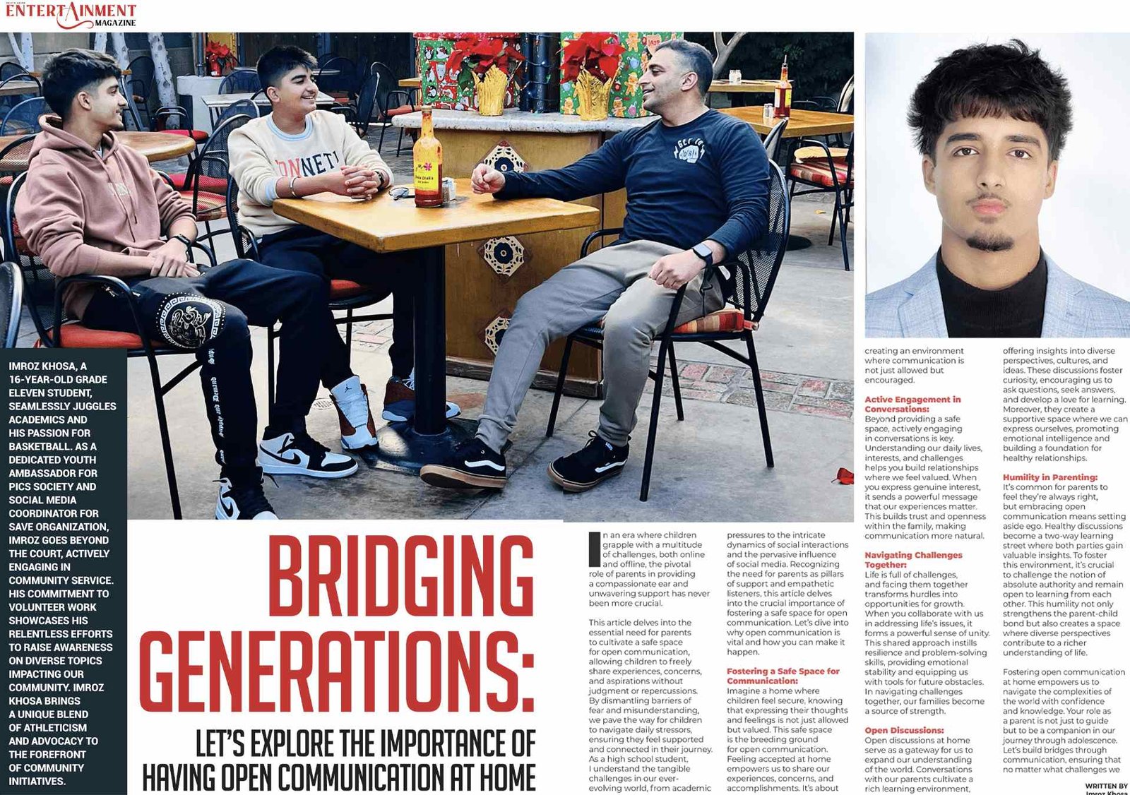 BRIDGING GENERATIONS: OF ATHLETICISM AND ADVOCACY TO THE FOREFRONT OF COMMUNITY INITIATIVES. LET'S EXPLORE THE IMPORTANCE OF HAVING OPEN COMMUNICATION AT HOME