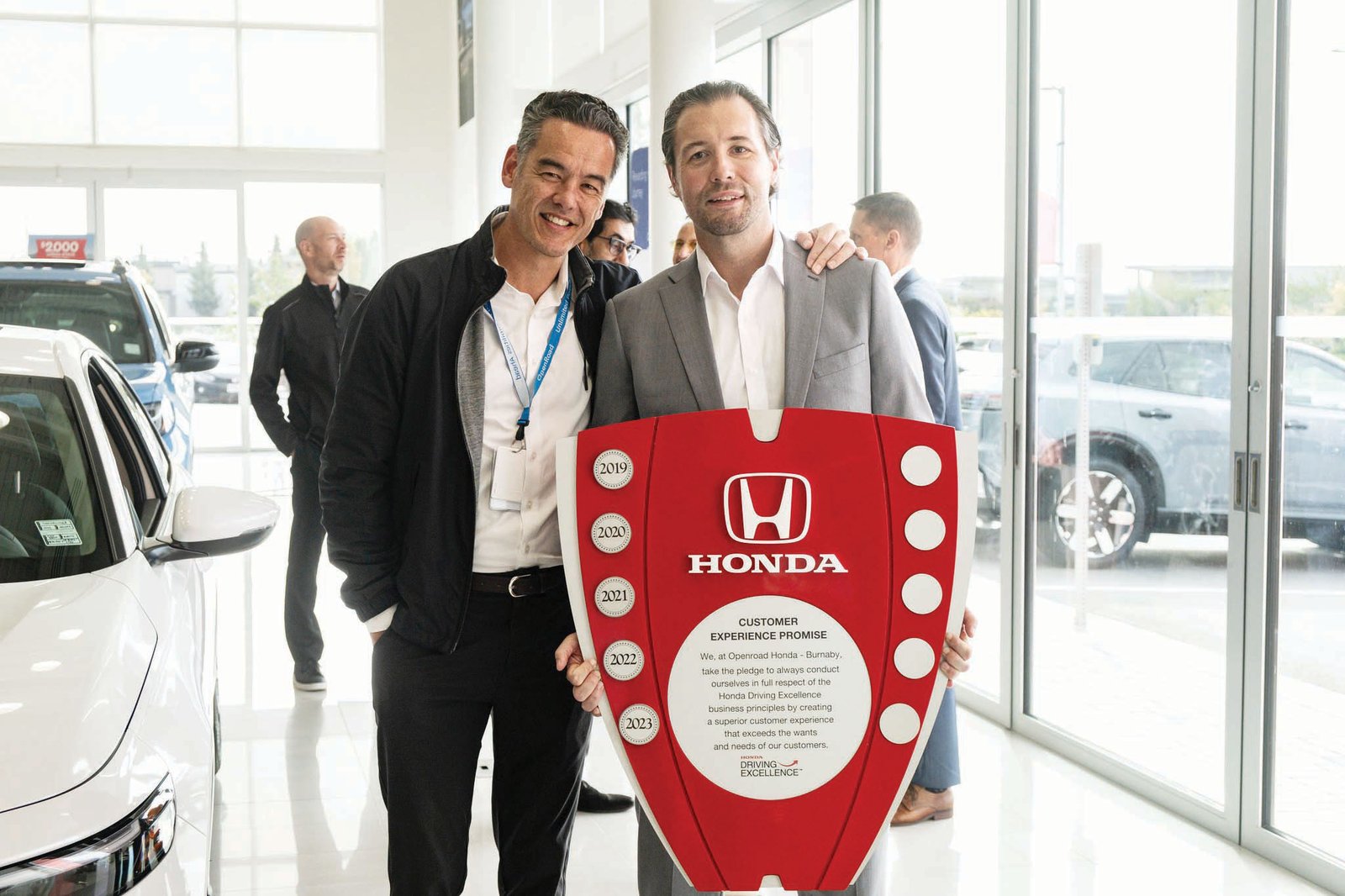 Open Road Honda Burnaby continues to excel with fifth consecutive Honda Driving Excellence award
