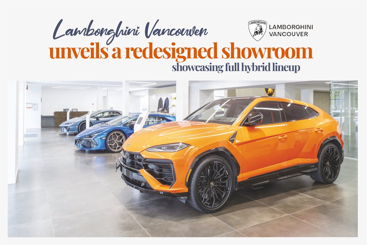 Lamborghini Vancouver unveils a redesigned showroom showcasing full hybrid lineup